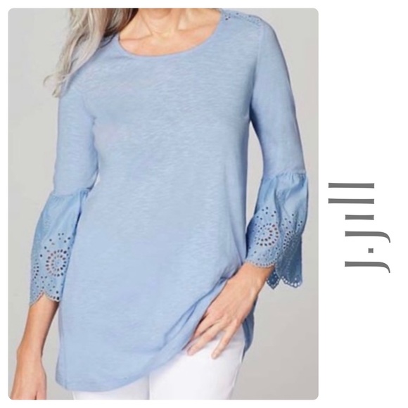 J. JILL Mixed-Media Eyelet Tunic S, M NWT - Picture 1 of 7